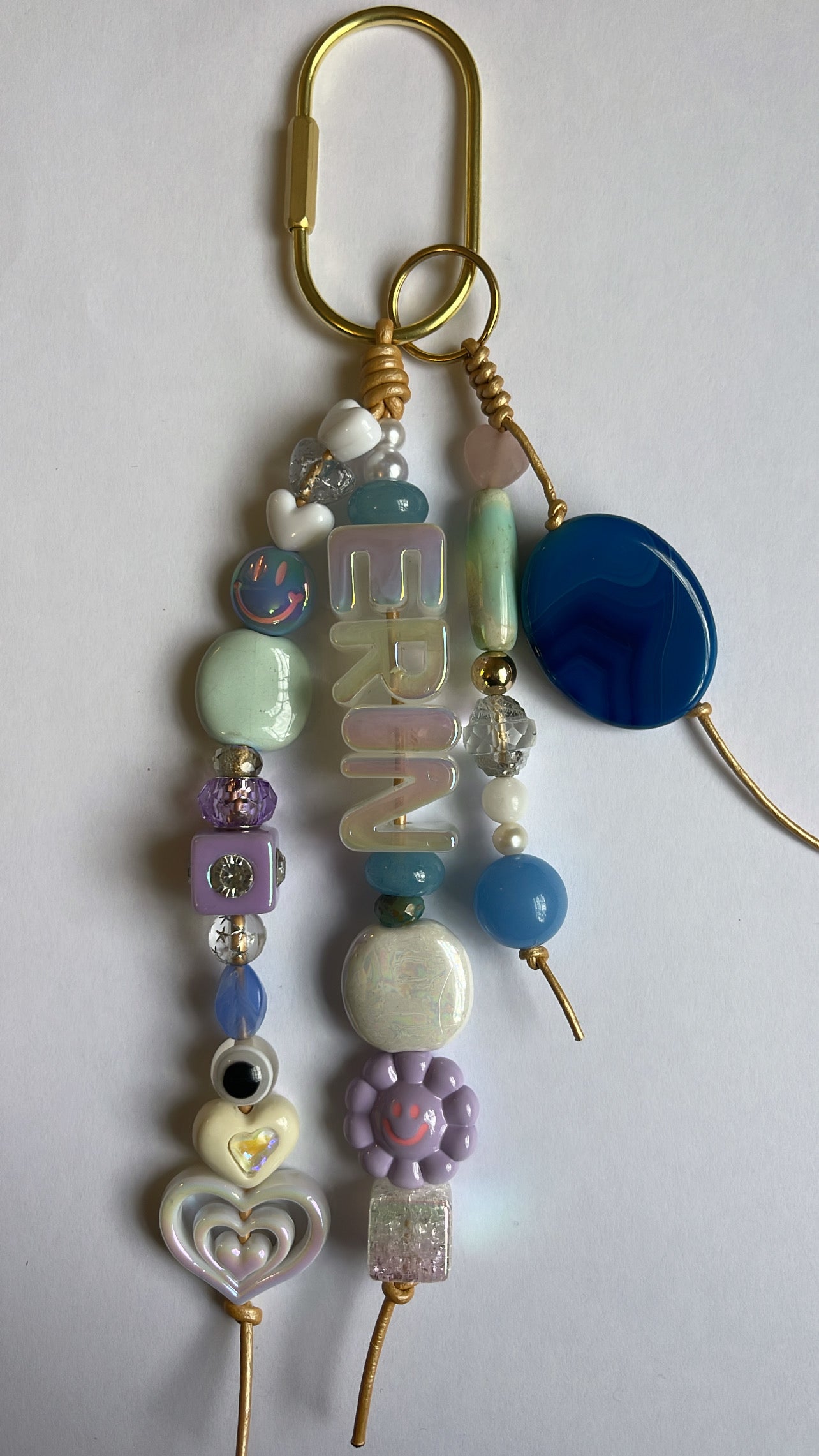 Personalized Gemstone Bag Charm