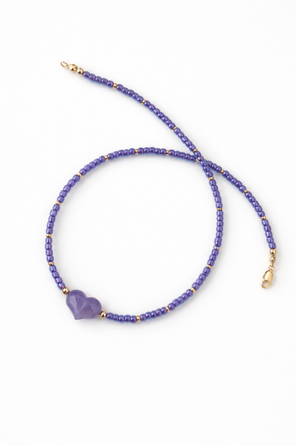 Violet Afterglow Bead Necklace