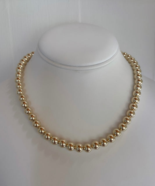 8mm Classic Beaded Necklace