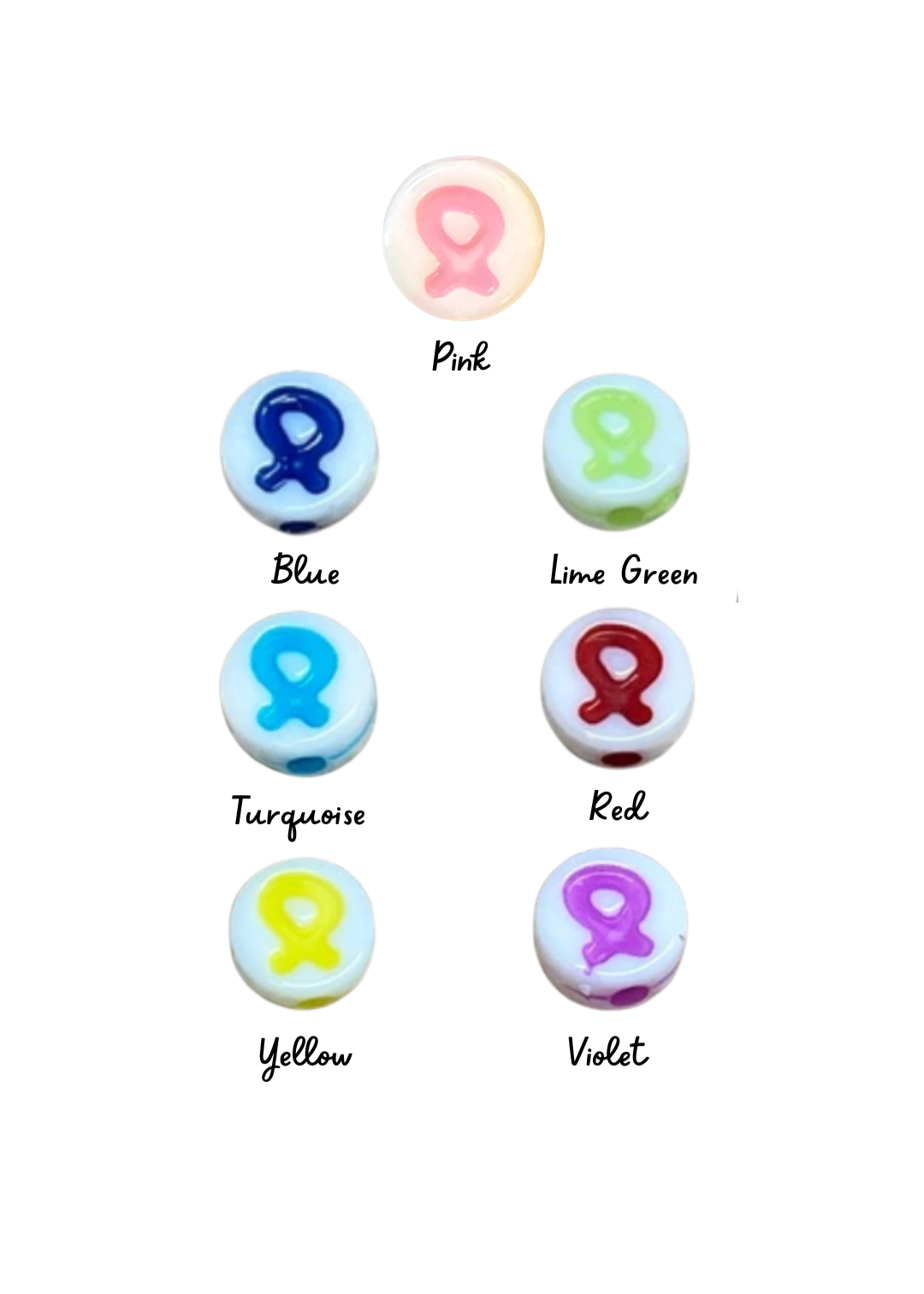 3mm Awareness Ribbon Beaded Bracelet