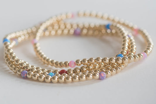 4mm Opal Beaded Bracelet