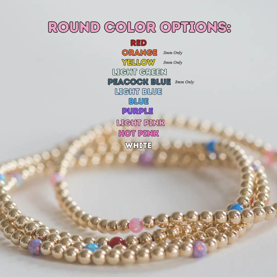 3mm Mini Opal Bracelet Bizzy Beads, LLC