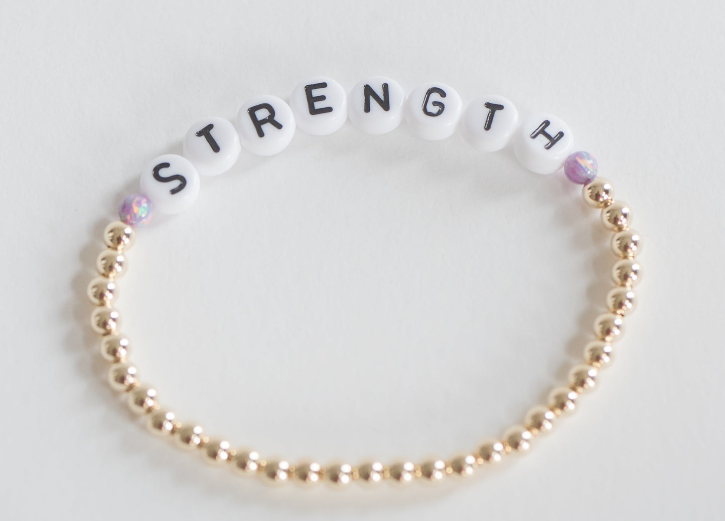 4mm Affirmation - Personalized Bracelet Bizzy Beads, LLC