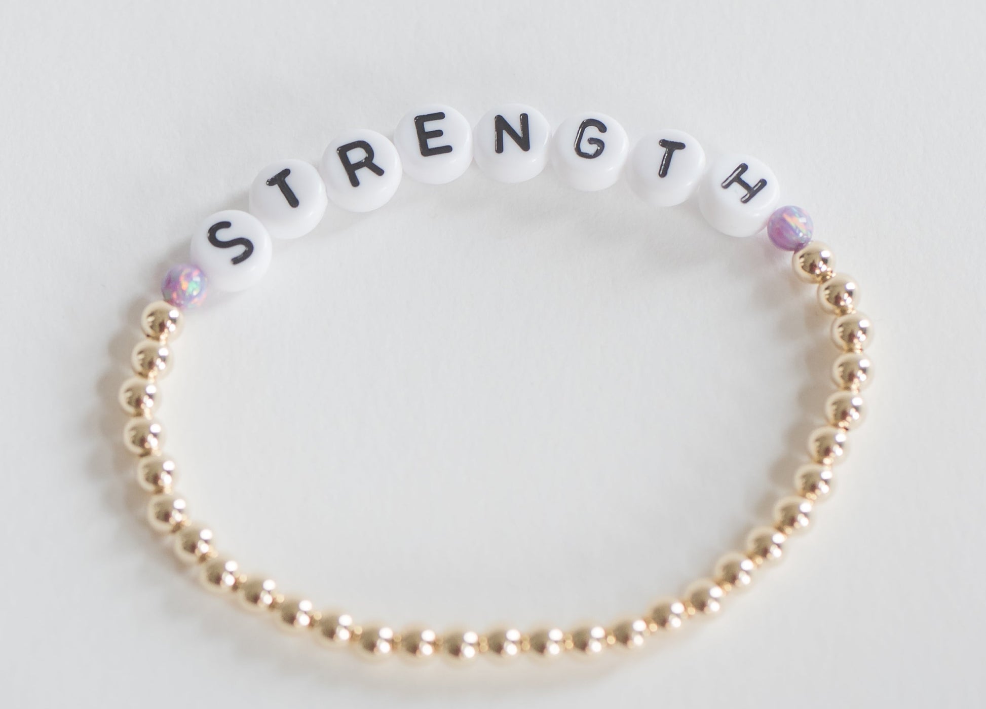 4mm Affirmation - Personalized Bracelet Bizzy Beads, LLC