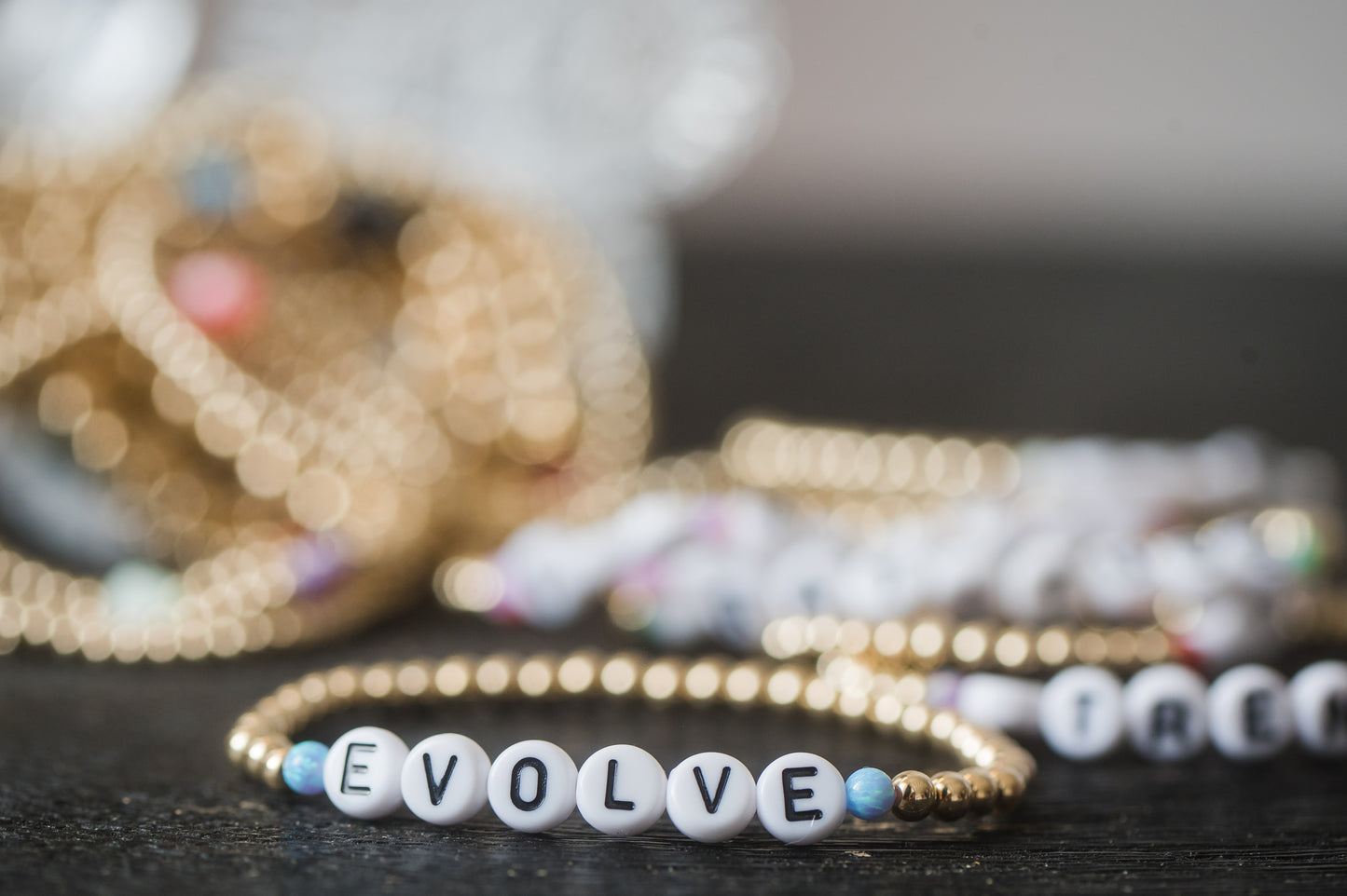 4mm Affirmation - Personalized Bracelet Bizzy Beads, LLC