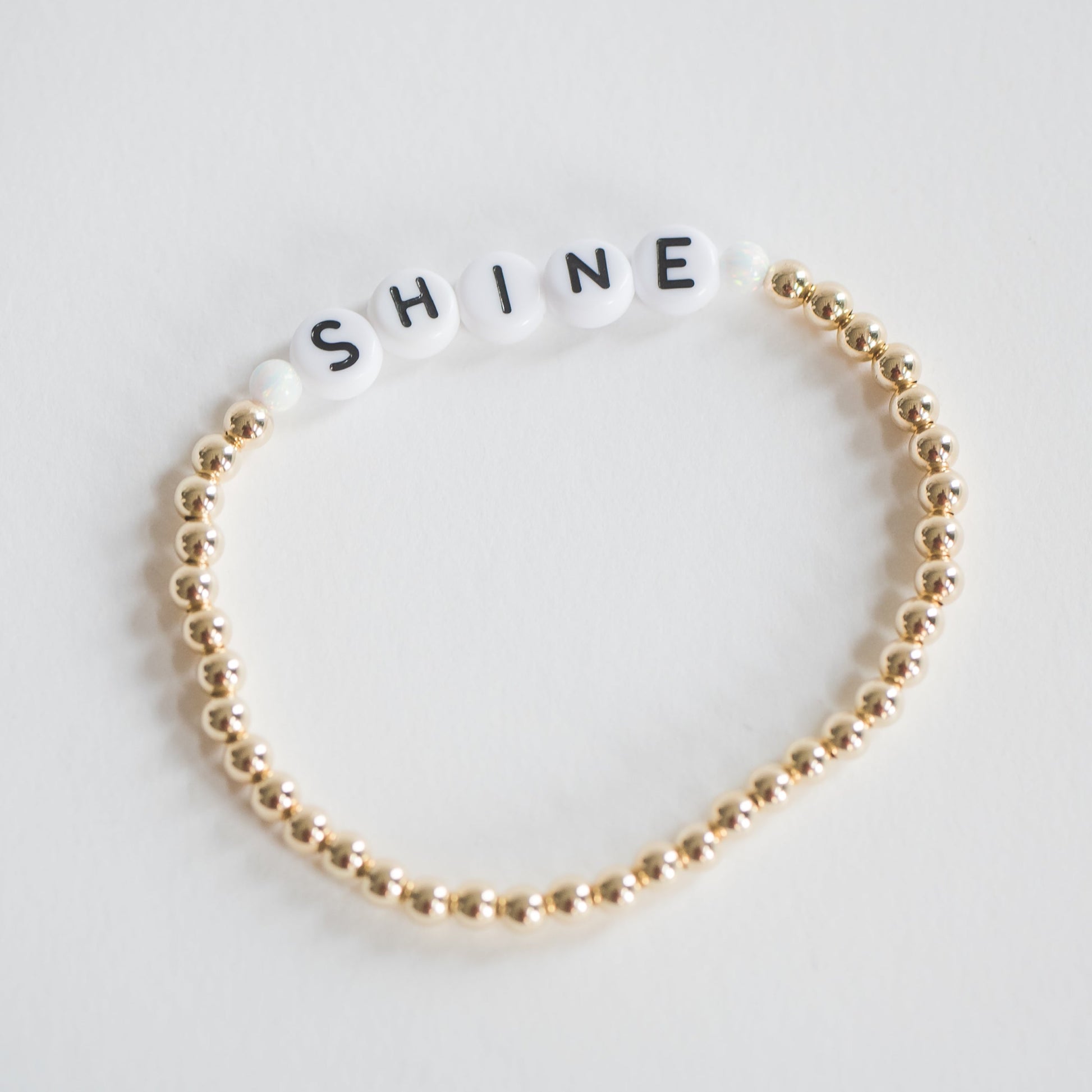 4mm Affirmation - Personalized Bracelet Bizzy Beads, LLC