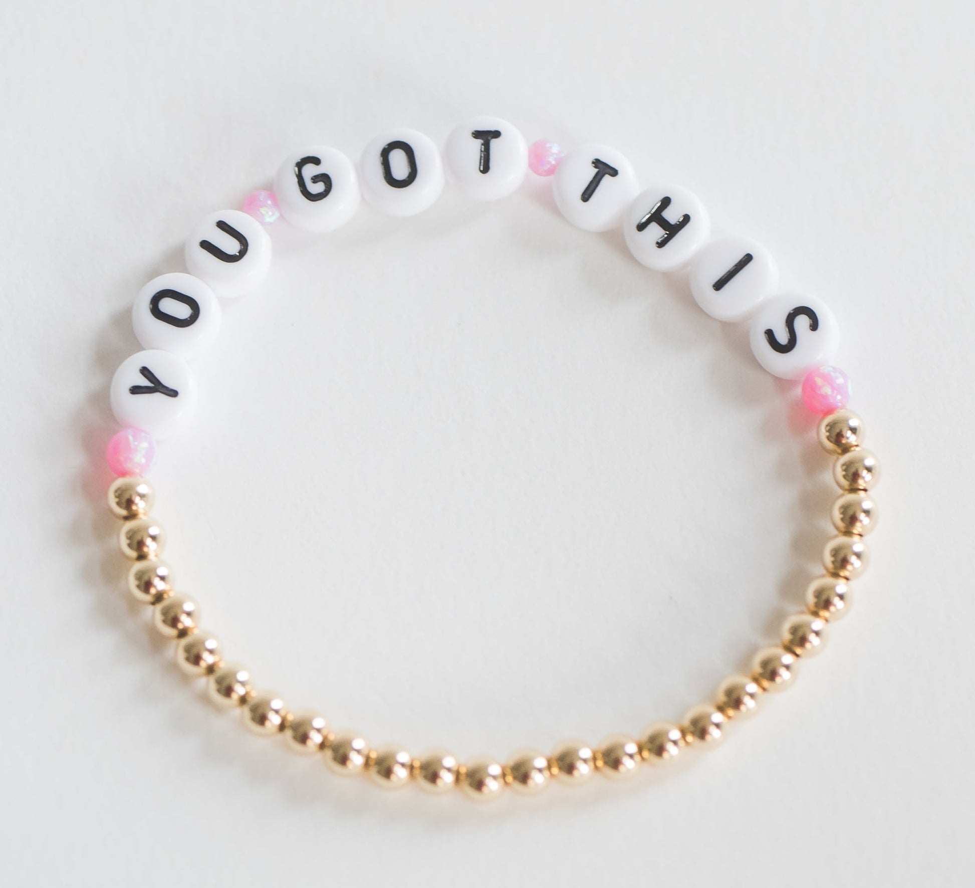 4mm Affirmation - Personalized Bracelet Bizzy Beads, LLC