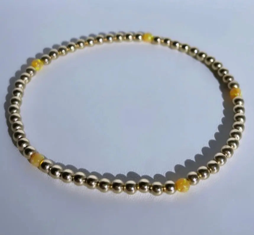3mm Mini Opal Bracelet Bizzy Beads, LLC