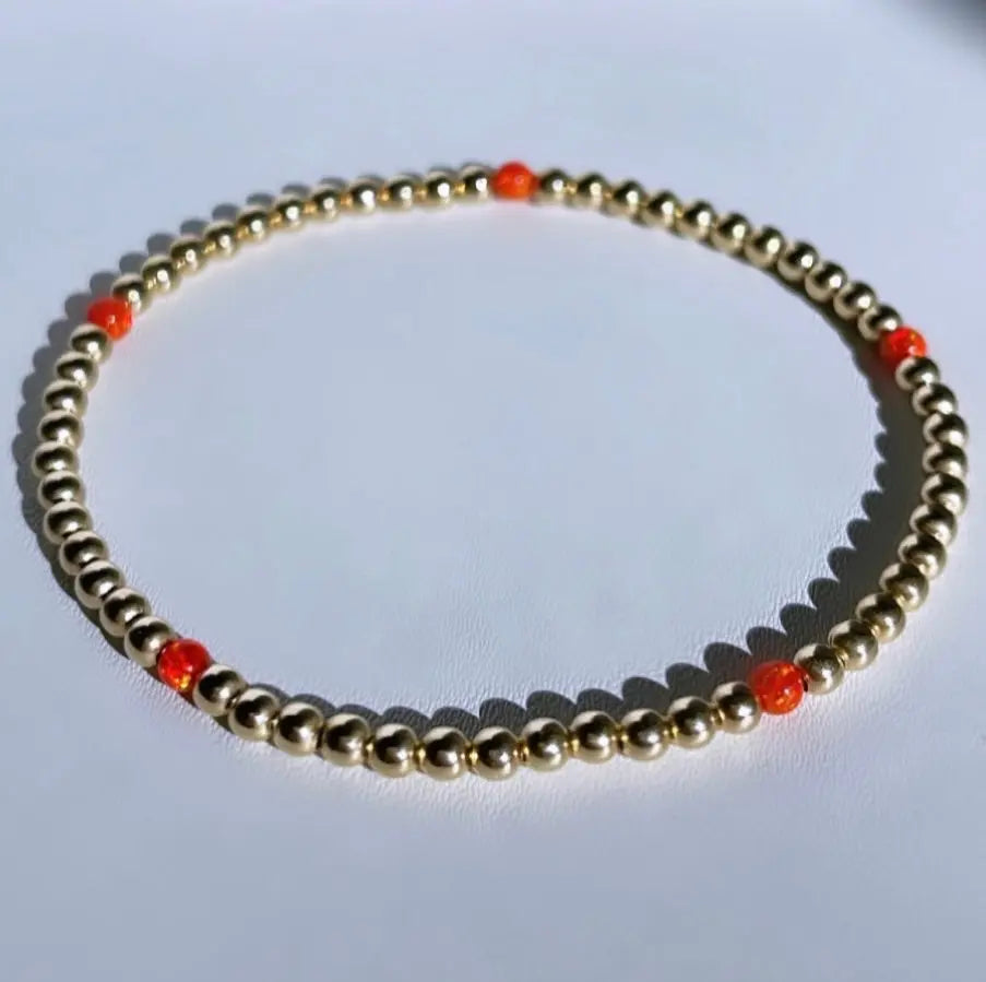 3mm Mini Opal Bracelet Bizzy Beads, LLC