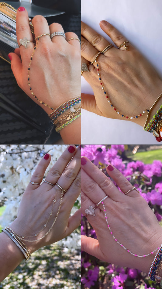 Beaded Hand Chain