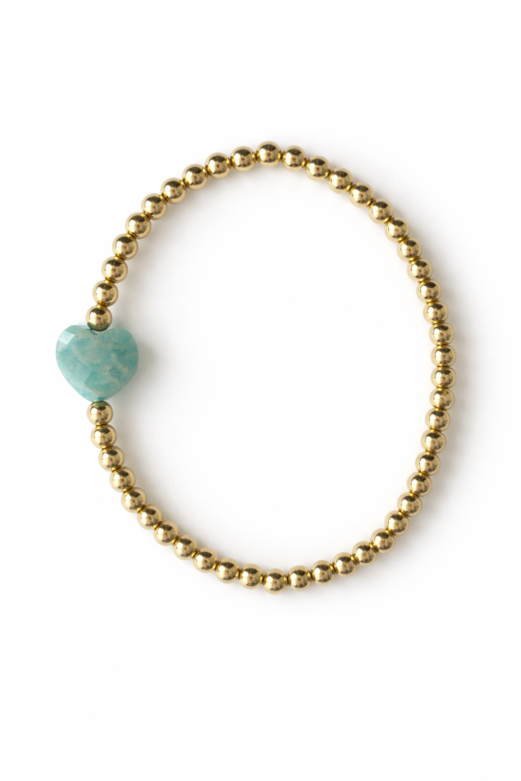 4mm Amazonite Courage Bead Bracelet