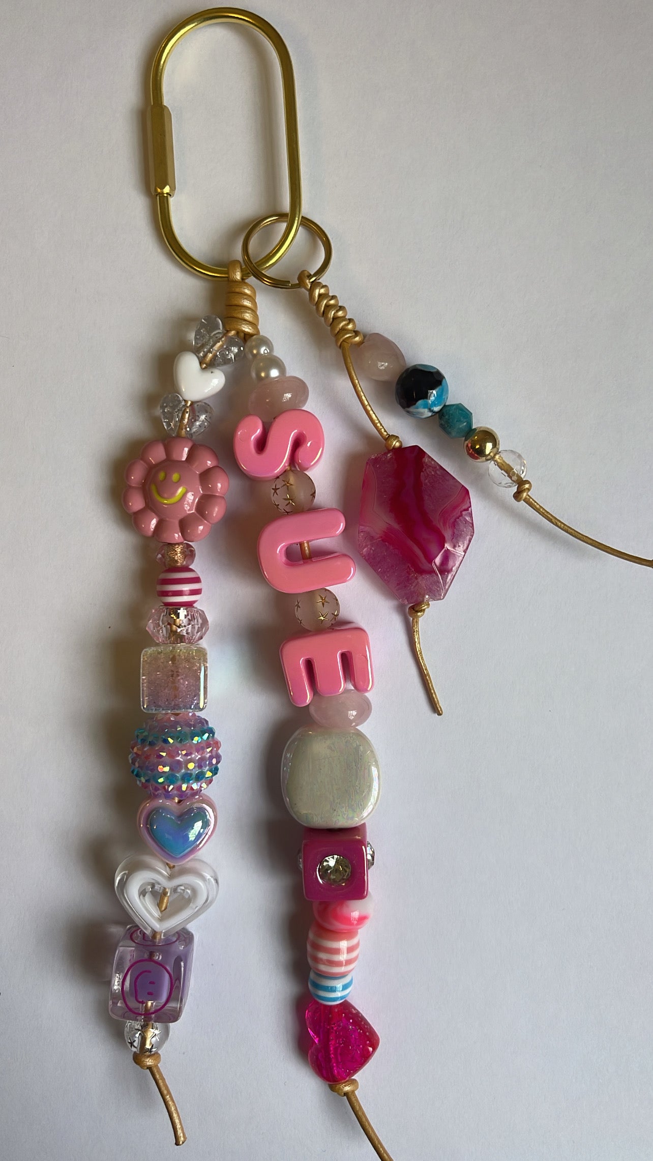 Personalized Gemstone Bag Charm