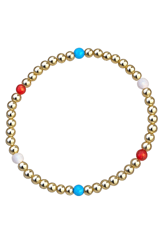4mm Bills Mafia Opal Beaded Bracelet