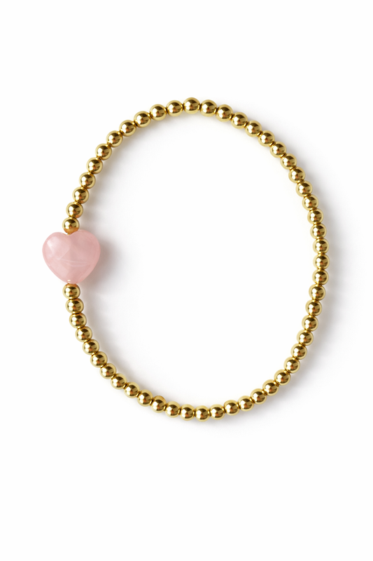 4mm Rose Quartz Love Bead Bracelet