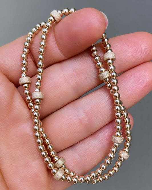 3mm Rondel Stardust Bracelet Bizzy Beads, LLC