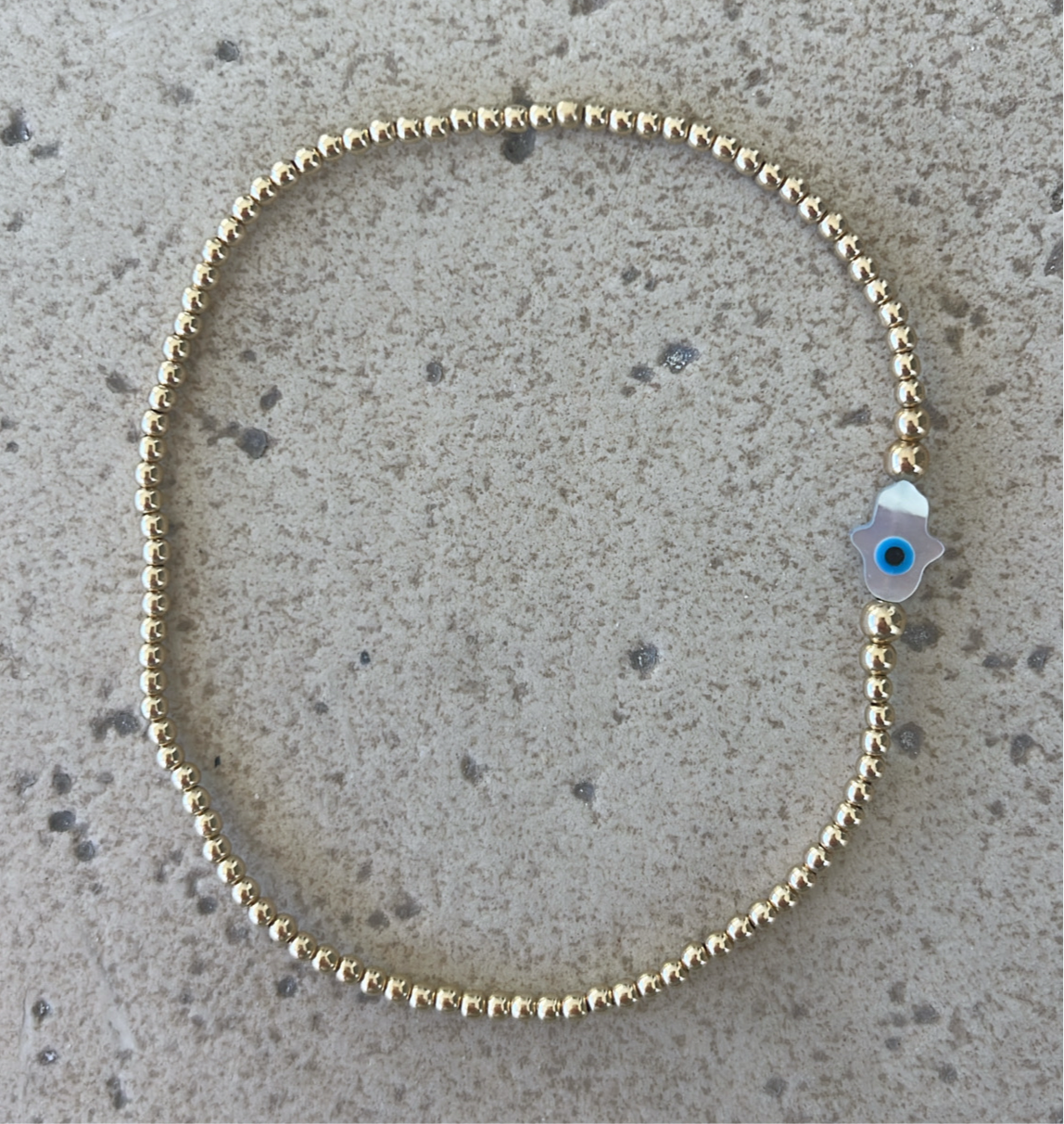 2mm Evil Eye Beaded Bracelet