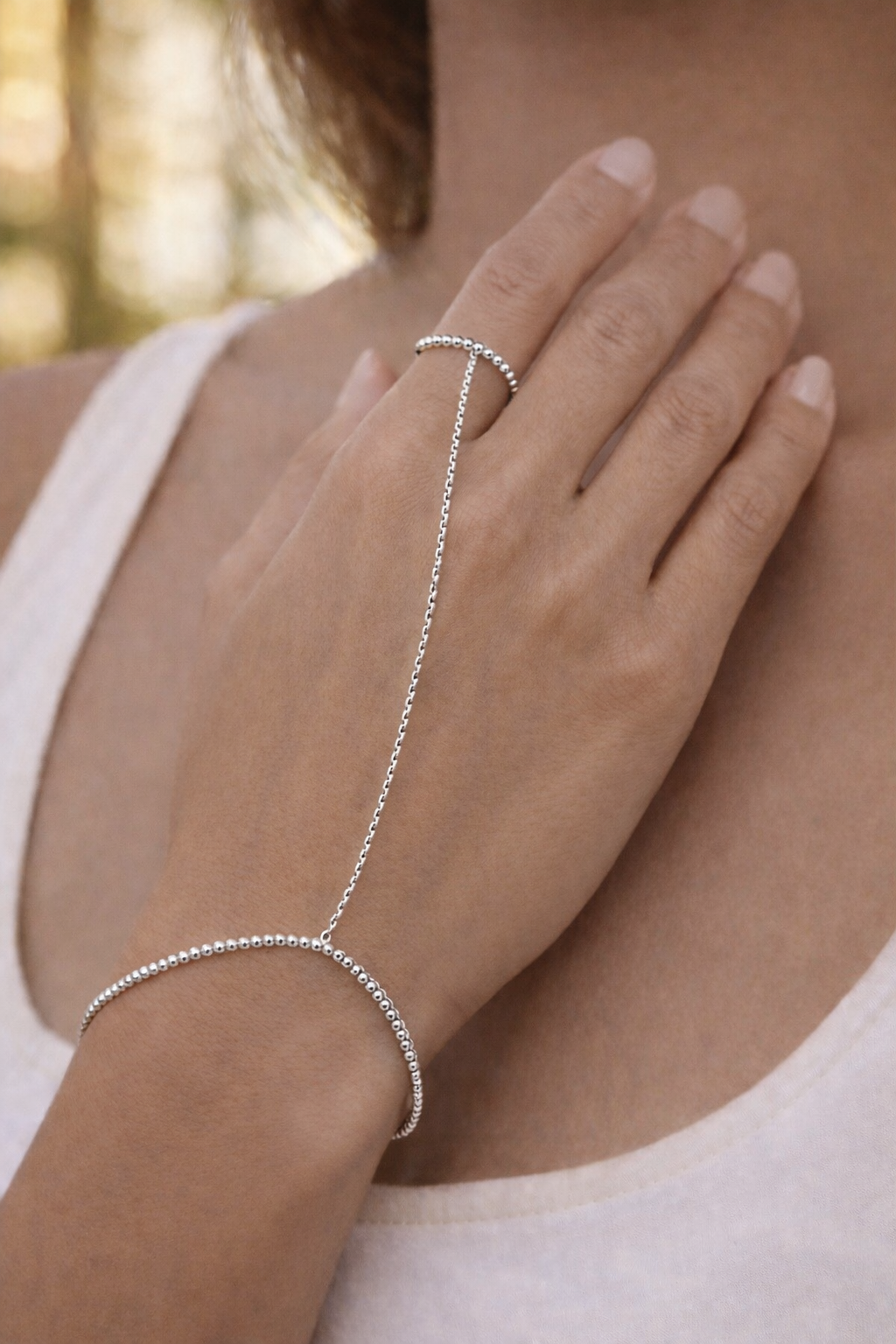 Rolo Beaded Hand Chain