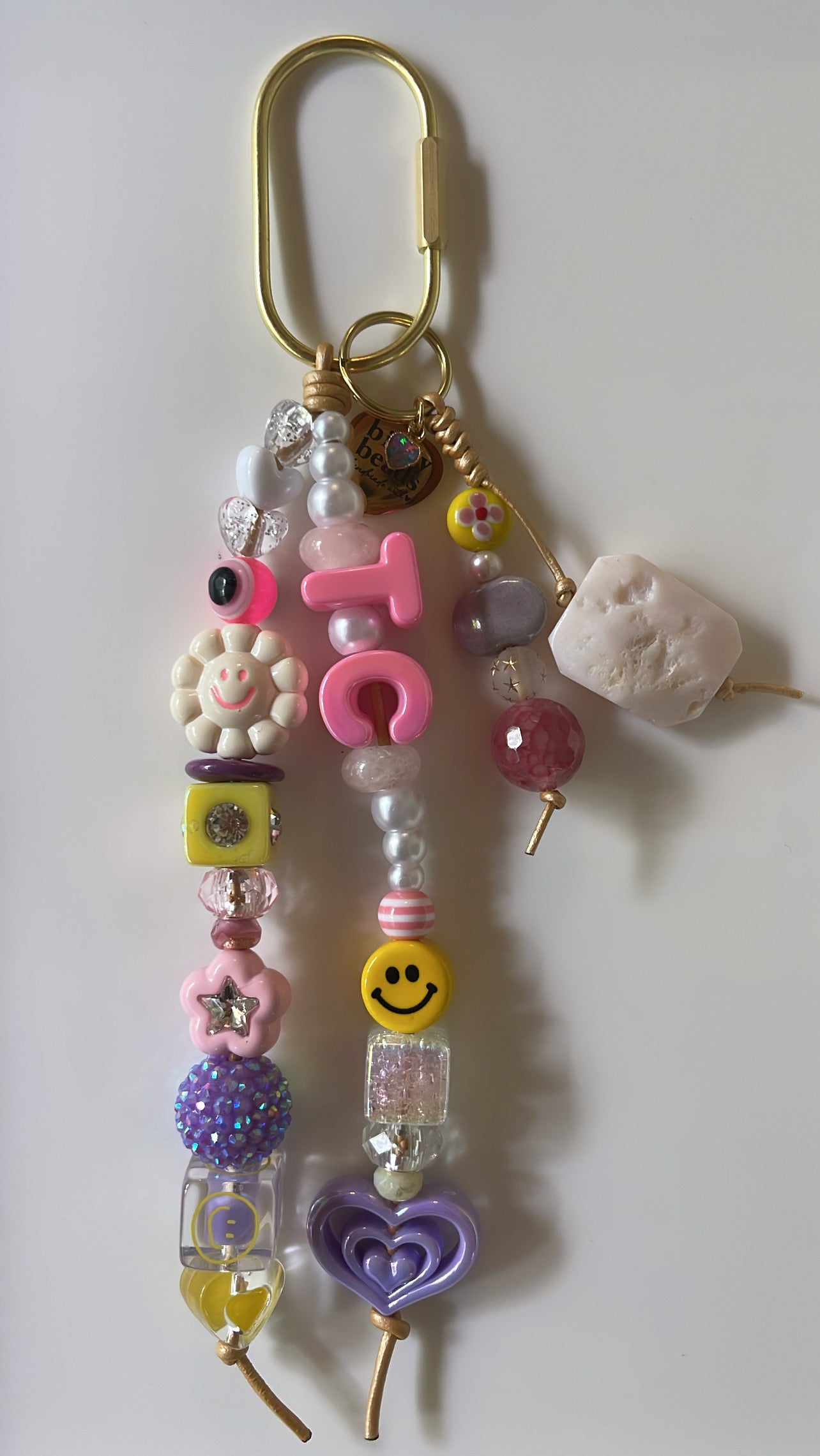 Personalized Gemstone Bag Charm