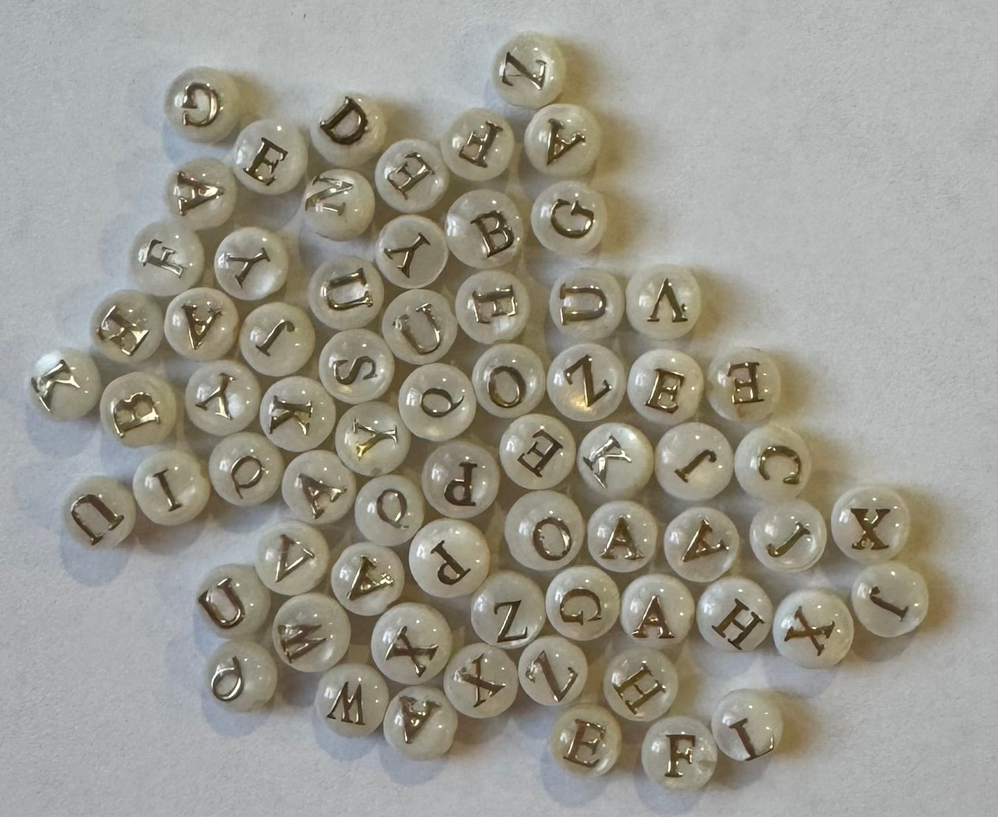 6mm Mini Gold Resin Letter