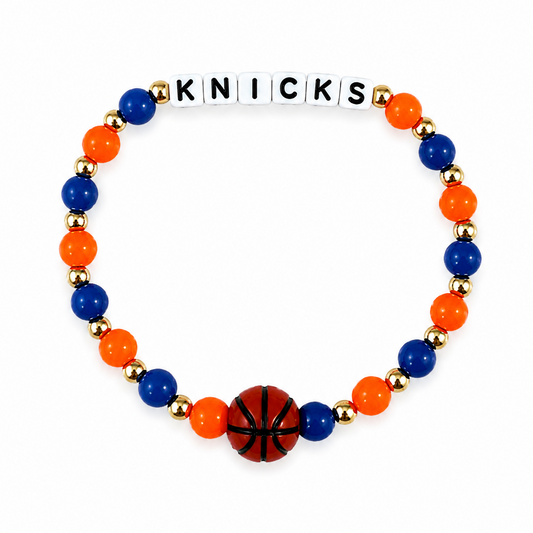 New York Basketball Team Spirit Bead Bracelet