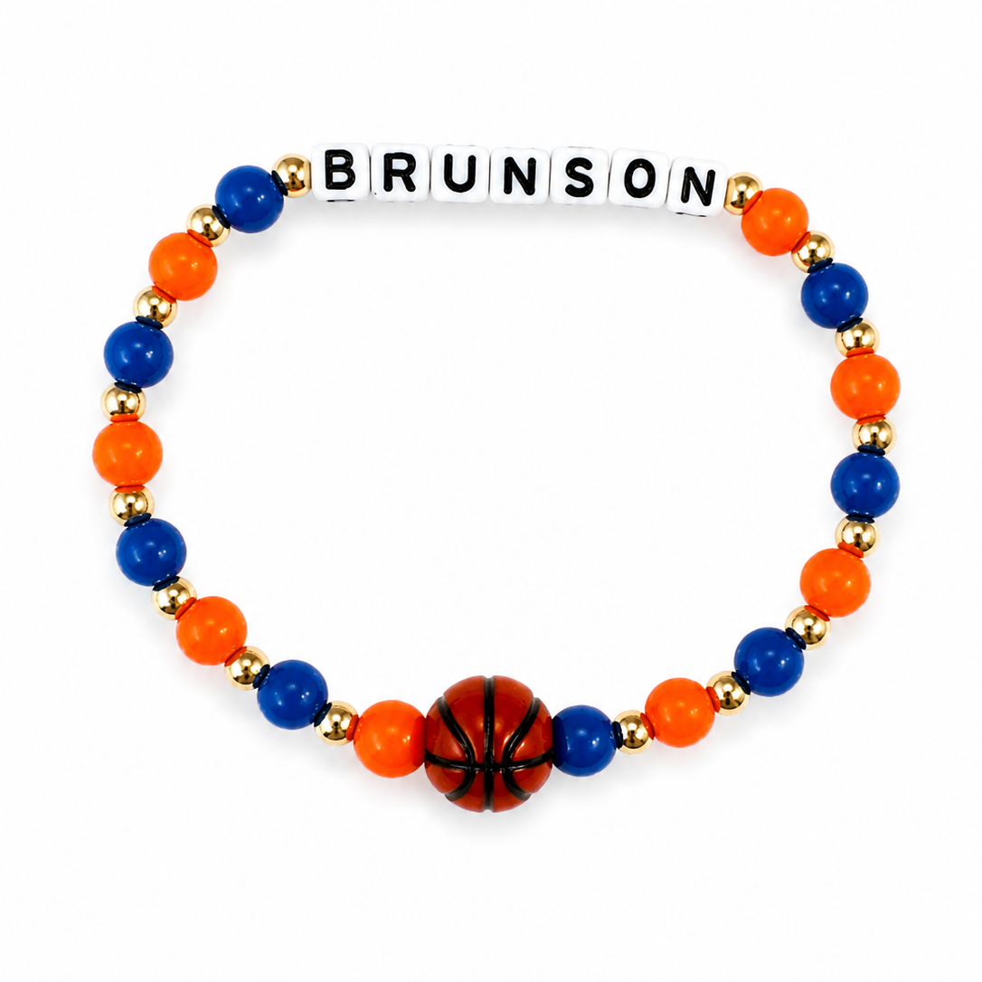 New York Basketball Team Spirit Bead Bracelet
