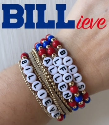 Buffalo Bills 'You Name It' personalized bracelet Bizzy Beads, LLC