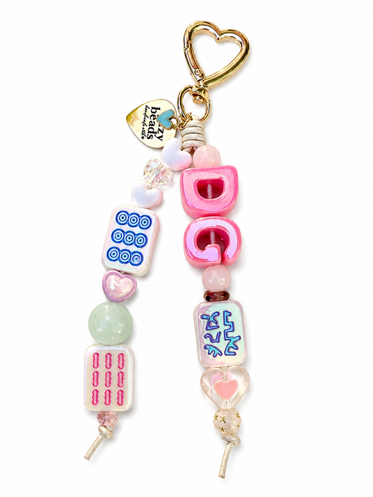 Custom Mahjong Leather Bag Charm