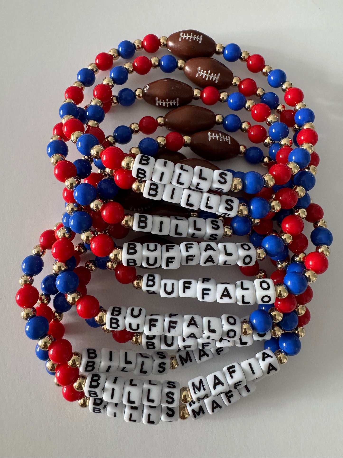 Buffalo Team Spirit Beaded Bracelet