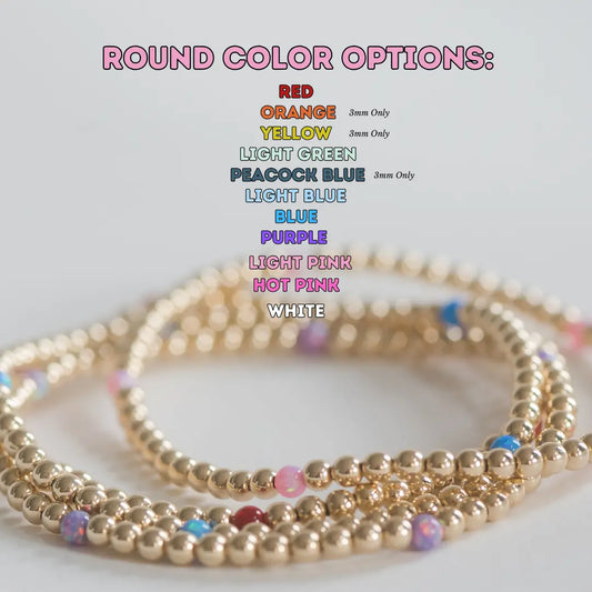 4mm Opal Bracelet Bizzy Beads, LLC