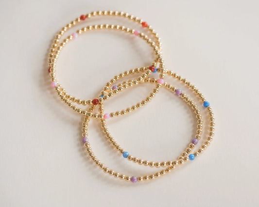 3mm Mini Opal Bracelet Bizzy Beads, LLC